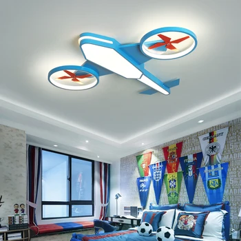 Led-uri moderne, candelabre lumina avion iluminat albastru copii acasă lumini pentru copii camera copilului iluminat AC85-265V candelabru lampă