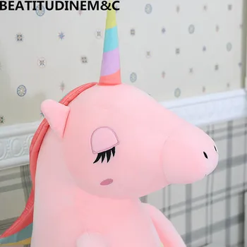 Noul Moale Mare Unicorn Animal Jucărie de Pluș Jucărie de Pluș Cadou Fată Jucărie pentru Copii Perna Canapelei de Acasă Decorare